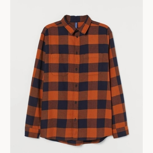H&M Divided Cotton Flannel  Shirt - Picture 1 of 5
